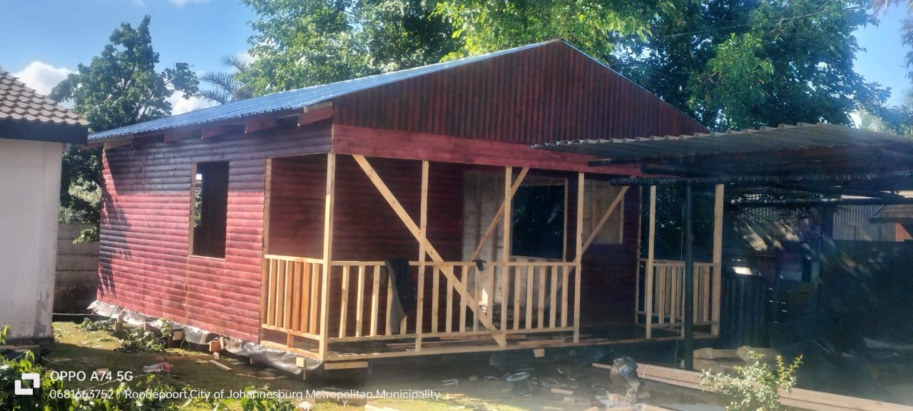 Wendy house units in a Free State yard